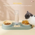 thumbnail image 5 of Double Dog Cat Bowls With Water Dispenser Tilted Cat Food Dishes For Indoor Pet, 5 of 5
