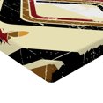 thumbnail image 2 of Ambesonne Abstract Fitted Sheet, Retro Trippy Form Ruby, Twin Size, Pale Yellow Caramel, 2 of 3