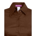 thumbnail image 4 of J. METHOD Women's Button Down Shirt 3/4 Sleeve Roll Up Stretch Collar Office Work Formal Casual Basic Blouse Top, 4 of 5