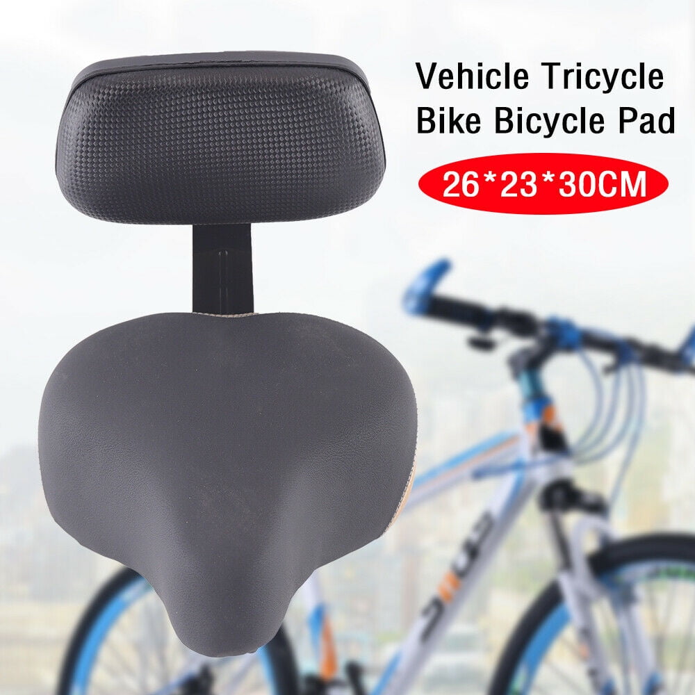 Details about   Black Tricycle Bicycle Bike Saddle Seat Pad With Back Rest For Electric Vehicles