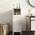 thumbnail image 3 of Gymax Bathroom Floor Storage Cabinet Free Standing w/ Single Door Adjustable Shelf, 3 of 9