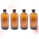 thumbnail image 4 of 4pcs 30ml Botellas de vidrio redondas Boston ámbar rellenables con tapa de baquelita negra, 4 of 6