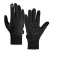 thumbnail image 2 of Winter Warm Gloves Waterproof Snow-Blocking for Men & Women, Flexible for Typing Lightweight Durable Polyester Black Gloves, 2 Pc for Cold Weather Daily Use, 2 of 6