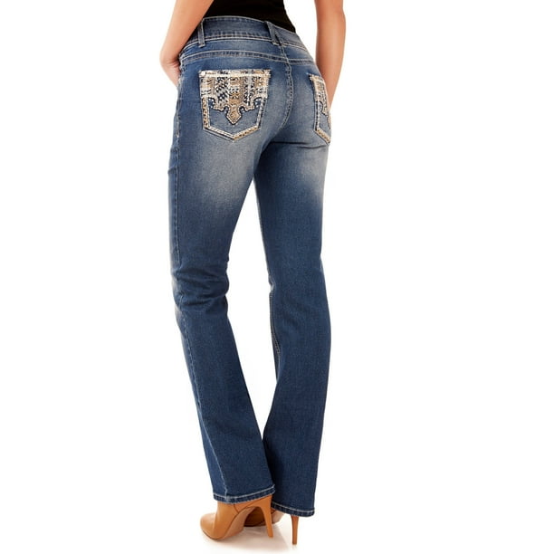 Faded Glory Women's Embellished Pocket Bootcut Jean