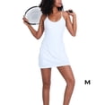 thumbnail image 4 of Sonducket Vestidos atléticos para mujer, traje de baile para ejercicio físico, ropa de Color sólido, corta holgada transpirable, vestido de tenis Vestidos Blanco METRO Sonducket AP011460-02, 4 of 6