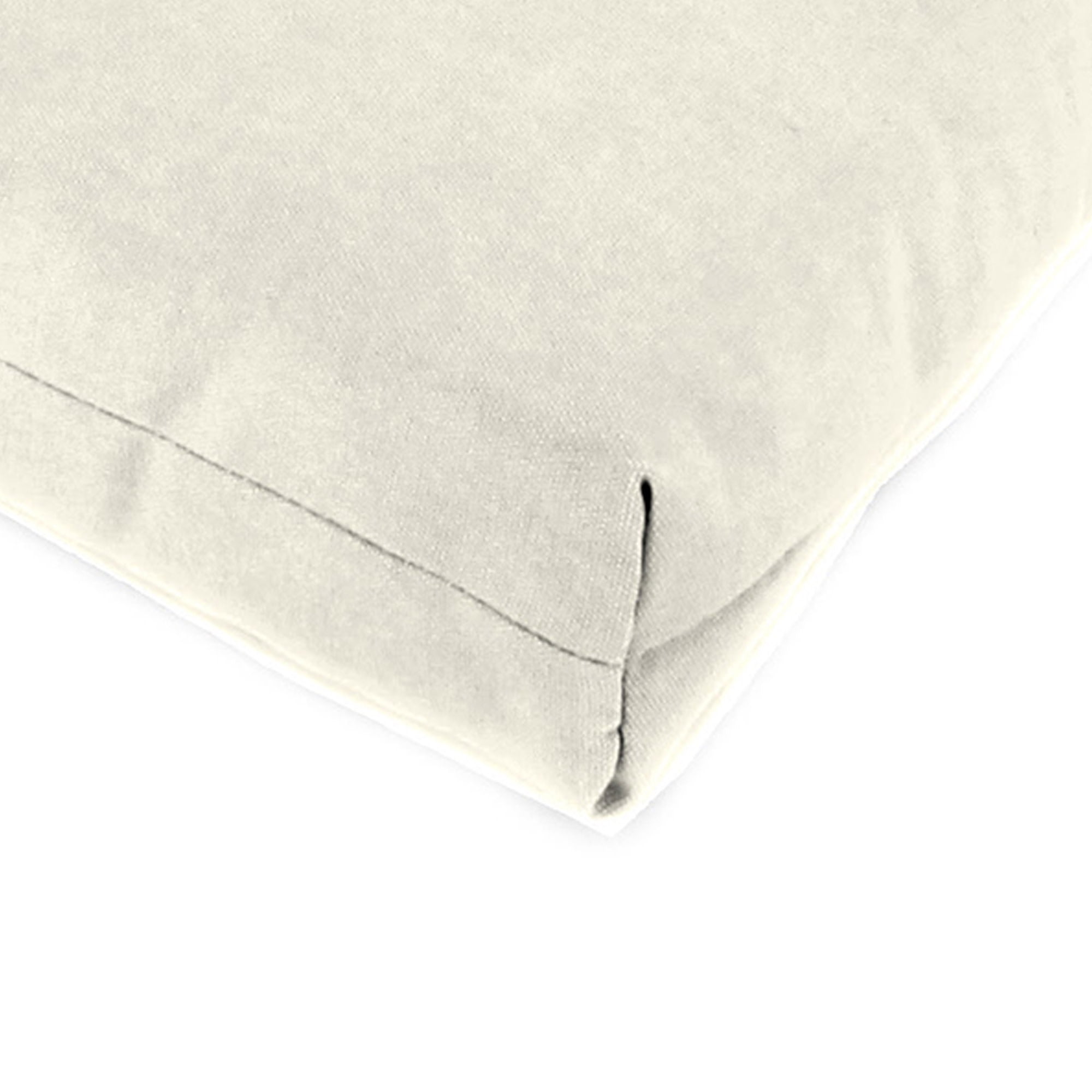 Jordan Manufacturing 44" x 22" Sand Solid Rectangular Outdoor Chair Cushion with Ties and Hanger Loop