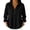 Black #25, variant on Knit Tops for Women 3/4 Sleeve T-Shirts V Neck Button Up Collared Shirts 2026 Loose Fit Plain Work Blouses