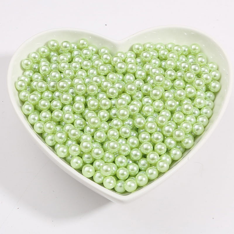 Feildoo 500pcs Pearl Beads for Crafts, ABS Colorful Round Beads, Imitation  Faux Pearls with Holes for Jewelry Making, Loose Spacer Beads for DIY  Necklaces Bracelets Crafts (6mm, A#Light Green) 
