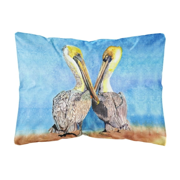 Carolines Treasures 8539PW1216 Pelican Canvas Fabric Decorative Pillow, 12H x16W, multicolor