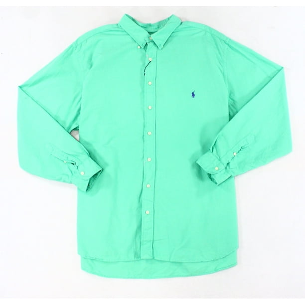 Ralph Lauren - Polo NEW Green Mens Size 3XLT Logo Button Down Shirt ...