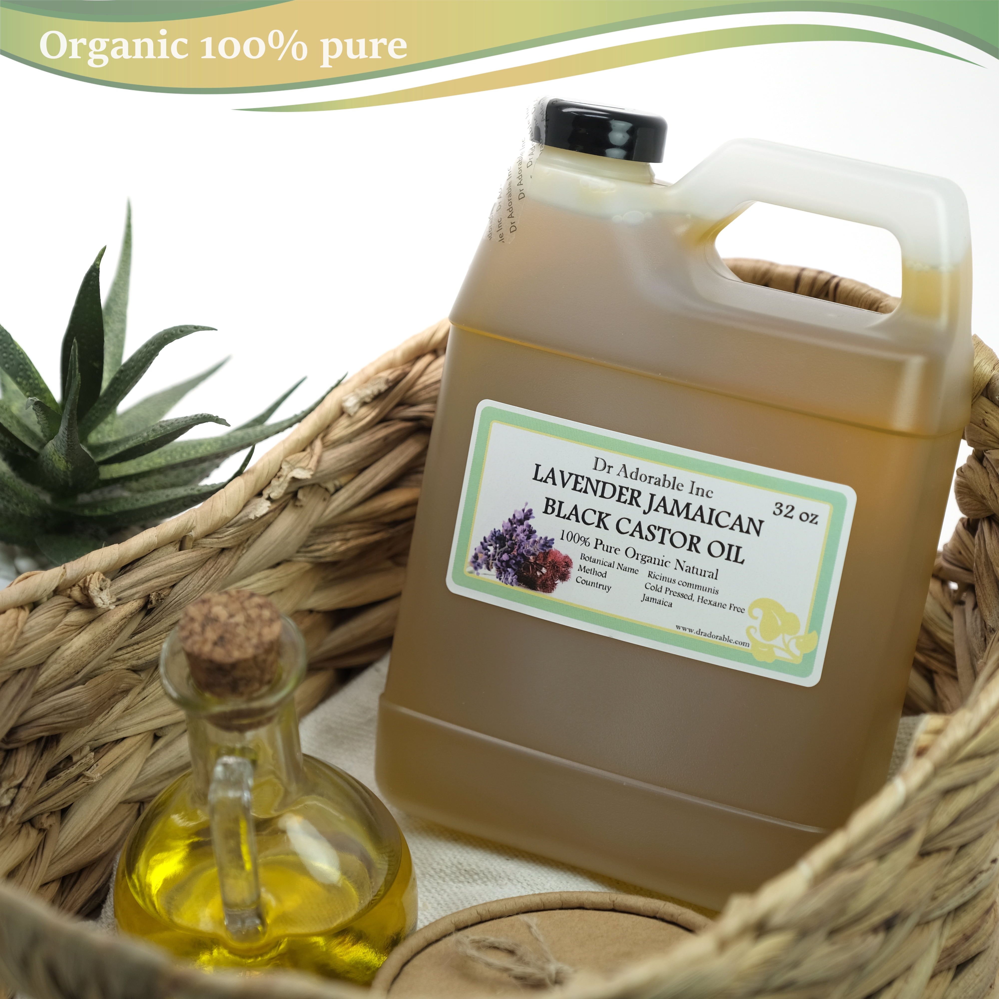 Dr Adorable - 32 oz - Lavender Jamaican Black Castor Oil - 100% Pure Organic Cold Pressed Natural