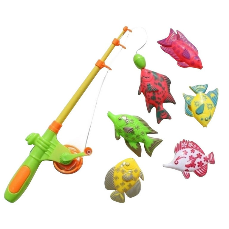 Good-Life 7pcs/Set Children Magnetic Fishing Parent-child Interactive Toys  Outdoor Indoor Fun Game Fish Toy 