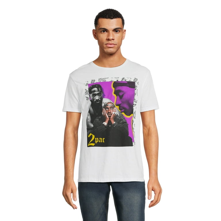 Tupac Men's and Big Men's Graphic T-Shirts with Short Tupac Men's and Big Men's Graphic T-Shirts with Short