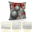 thumbnail image 4 of Nawypu  Set of 4 Throw Pillow Cover 18x18 Inch Red and Silver Christmas Merry Candy New Year Ball Happy Cane Home Decor Pillowcase Square Cushion Cover for Sofa Bed Couch, 4 of 5