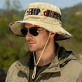 thumbnail image 3 of Sun Hats for Men Women Bucket Hat UPF 50+ Boonie Hat Foldable UV Protection Cotton Hat for Hiking Beach Fishing Summer Safari, 3 of 8
