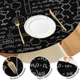 thumbnail image 4 of Math Equations Lab Tools Black Pattern Round Fitted Tablecloth with Elastic Edge,Dining Table Cover Waterproof,Outdoor Round Tablecloth for Camping,Dining,Indoor and Outdoor, 4 of 7