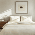 thumbnail image 1 of Cream Washed Linen Duvet Cover Set - Single, Twin, Twin XL, Full/Double, Queen,, 1 of 7