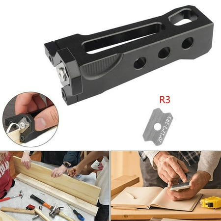 

Woodworking Edge Trimmer Aluminium Edge Banding Arc Trimming Manual Planer Woodworking Edge Corner Planer Wood Chamfering Fillet Scraper Board Deburring Drill Sharpener Electric