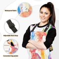 thumbnail image 2 of 5 Pcs Kitchen Set Heat Resistant Oven Mitts and Non-Slip Pot Holders with Adjustable Cooking Apron Watercolor Jellyfish, 2 of 6
