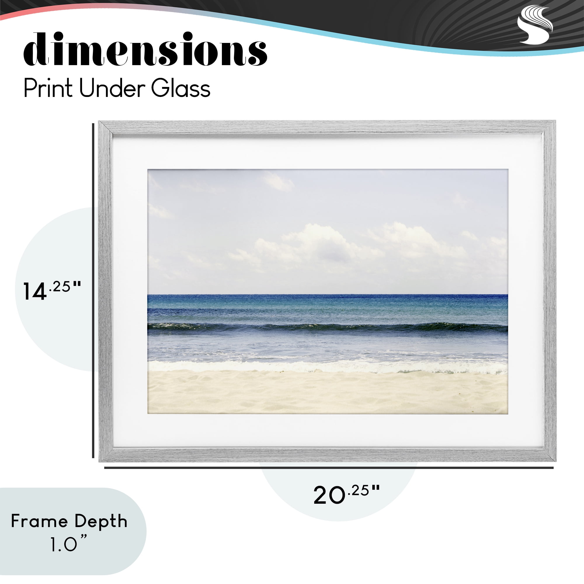 Stupell Industries Summer Seaside Escape Gray Framed Print Under Glass, design by Gemma Bardot