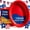Red, variant on 50 Count Red Plates Disposable Heavy Duty 10" x 12" Oval Red Plastic Plates for Birthday Picnic BBQ 4th of July