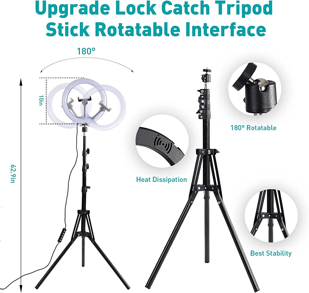 Cshidworld 13" LED RGB Ring Light with Tripod and Phone Holder photo 3