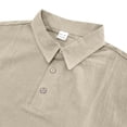 thumbnail image 6 of Ceisia Men's Faith Cross Print Polo Shirt Short Sleeve Casual Henley Shirt for Men Khaki XXL Gifts for Father, 6 of 8