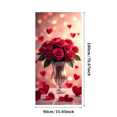 thumbnail image 3 of Valentine's Day Heart Love Backdrop Banner Romantic Flower Design Wedding Photo Props Party Decorations Background Event Display, 3 of 4
