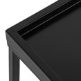 thumbnail image 4 of Kate and Laurel Dorrah Modern Round Console Table, 28 x 14 x 30, Black, Contemporary Half-Circle Entryway Table for Storage, Organization, and Display, 4 of 9