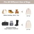 thumbnail image 4 of LAIMEIWEE Drawstring Boot Storage Bags 4-Pack, 21 x 12 in, Hiking & Travel(Beige), 4 of 8