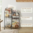thumbnail image 5 of Rolling Bar Cart with Wine Glass Holder, Mini Bar for Whiskey Wine, Liquor Cart for Home, Alcohol Cabinet for Kitchen, Dining Room, 5 of 18