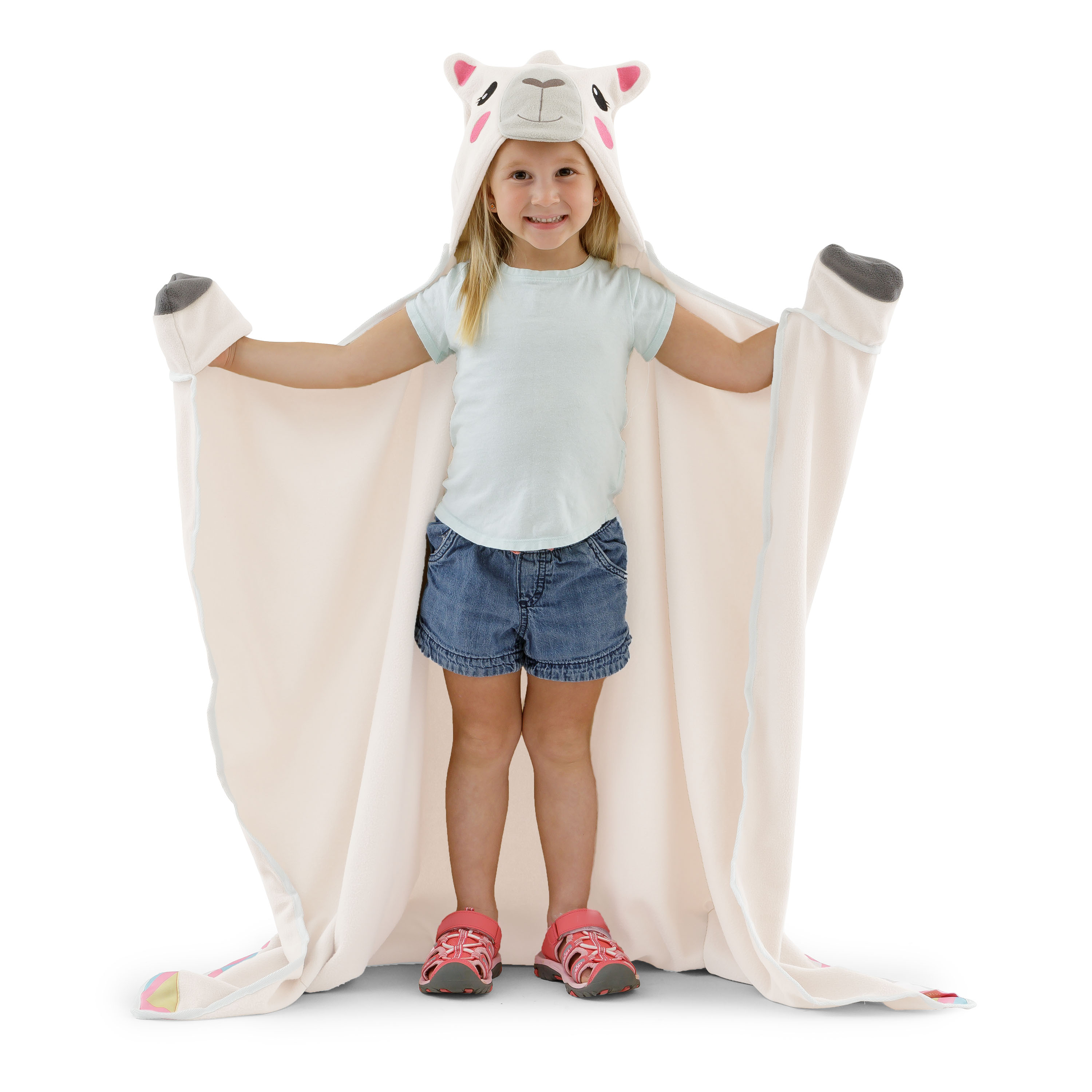 Firefly! Outdoor Gear Izzie the Llama Kid's Wearable Fleece Blanket, Unisex (50 in. x 40 in.)