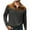#464-Dark Gray, variant on Men's Corduroy & Knit Blend Polo, Half Zip Collared Shirt with Brown Accents, Textured Long Sleeve Casual Top
