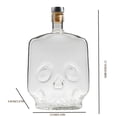 thumbnail image 3 of Square Small Glass Flask Whiskey Bottle Personality Bar Wine Set Home Wine Divider, 3 of 5