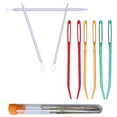 thumbnail image 3 of Miangastore Large Eye Bend Needles Assorted Color Plastic Beginners DIY Activities 18-Pcs, 3 of 9
