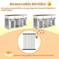 thumbnail image 5 of 63'' Large Dog Crate Furniture for Double Dog, Wooden Dog Kennel with 2 Drawers,Divider and Sliding Door, Water Resistant Indoor Pets Furniture Style Double Dog Crates, 5 of 24