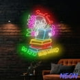 thumbnail image 3 of Handmadetneonsign Read Books Be Kind Stay Weird Neon Sign, Skeleton Reading Book Led Sign 93545, 3 of 5