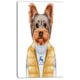 thumbnail image 2 of Terrier in Down Vest and Sweater - Animal Canvas Art Print, 2 of 3