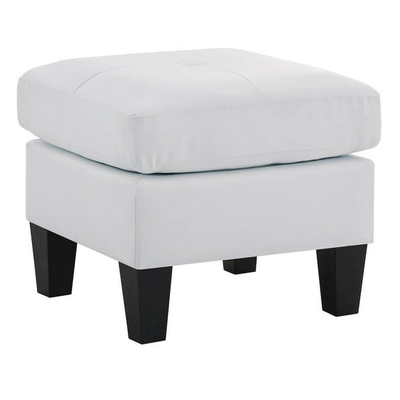 Glory Furniture Newbury Ottoman in White Color