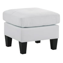 Glory Furniture Newbury Ottoman in White Color