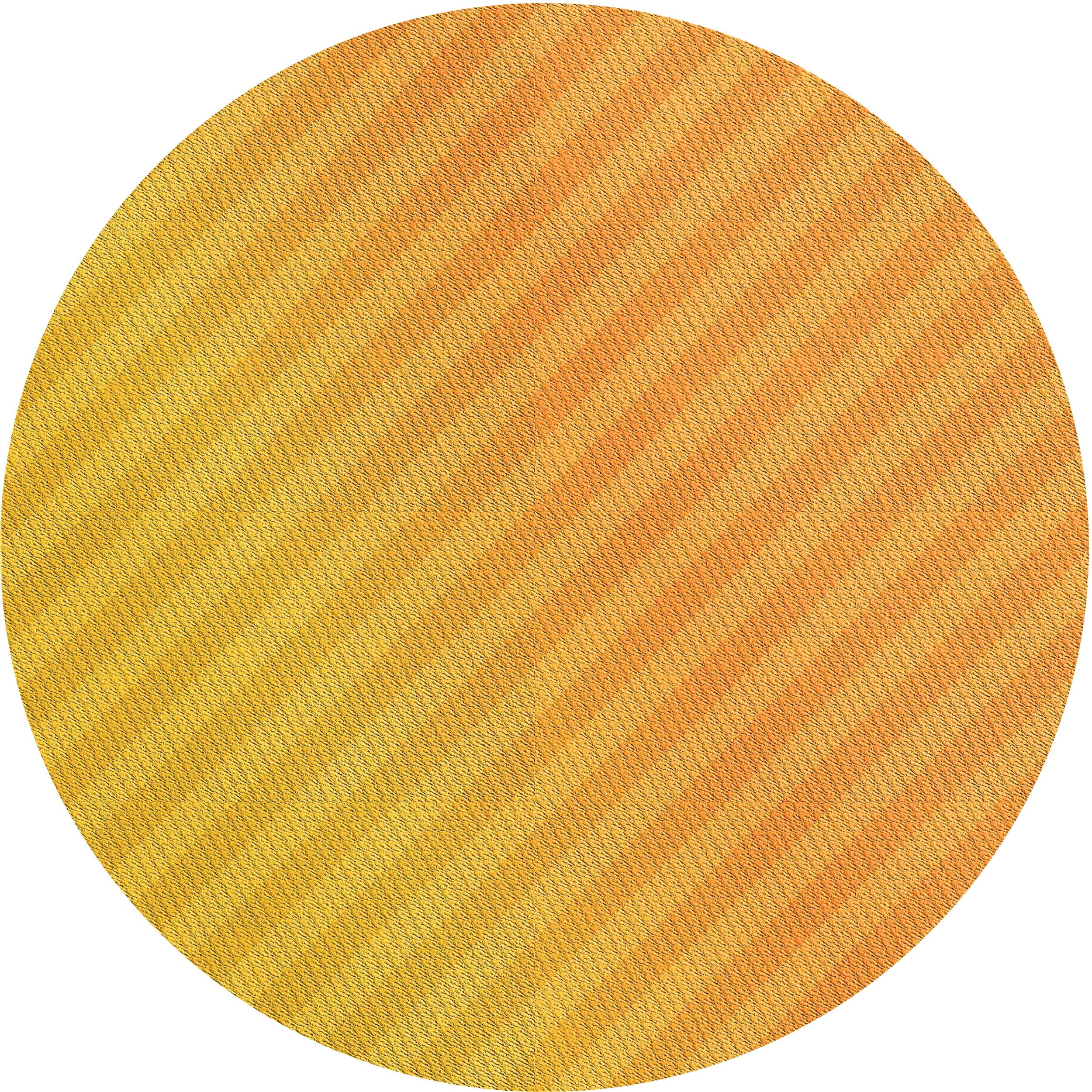 Ahgly Company Indoor Round Patterned Neon Orange Area Rugs, 8' Round ...