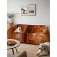 thumbnail image 6 of Burnt Orange Couch Cover for 2 Cushion Couch, Retro Oil Painting Modern Abstract Art Aesthetics Washable Love Seat Sofa Covers Slipcover, Throw Sofa Covers for Pets, Furniture Protector 71"x102", 6 of 9