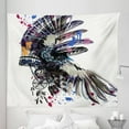 thumbnail image 1 of Feather Tapestry, Boho Fashion Theme Headdress with Colorful Ink Spots Tribe Chief Vintage, Fabric Wall Hanging Decor for Bedroom Living Room Dorm, 5 Sizes, Multicolor, by Ambesonne, 1 of 1