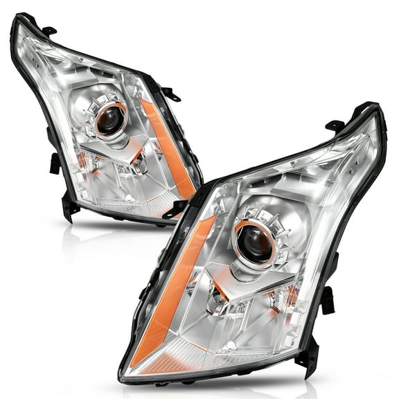 RVNI For 2010-2016 Cadillac SRX Halogen Projector Headlights Chrome w/ Bulbs Headlamp