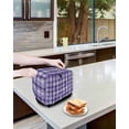 thumbnail image 3 of Purple Plaid Toaster Cover 4 Slice, Large Kitchen Appliance Covers, Modern Art Checkered Farmhouse Toaster Oven Cover with Loop, Bread Machine Cover Polyester Dust Cover Protection, 3 of 4