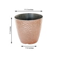 thumbnail image 3 of Efavormart 11" Rose Gold Polypropylene Planter Pot Indoor, Flower Pot For Plants With Metallic Hammered Design, 3 of 11