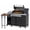 5 Burners, variant on Outdoor Kitchen Grill with 4-Burner , Side Burner and Sink, 44,000 BTU Stainless Steel Propane Grill, Storage Cabinet, LPG/NG Convertible, Black