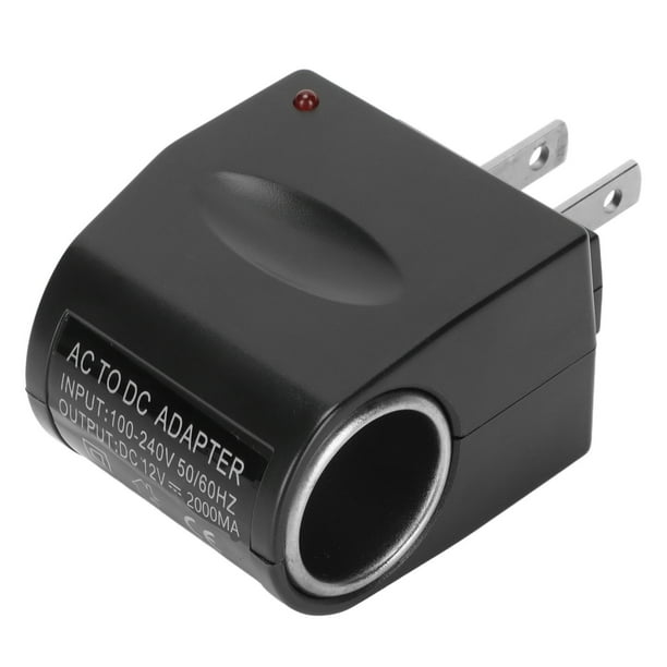 Adaptador de corriente para automóvil de 240 V CA a 12 V CC Adaptador de encendedor de cigarrillos para automóvil de carga rápida universal Enchufe estadounidense de 100 a 240 V