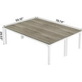 thumbnail image 2 of Tribesigns 78.74-Inch Large Conference Room Table, Modern Office Meeting Seminar Table Desk with Metal Legs and Adjustable Foot Pads, Seats 6-8 People, Oak Finish, 2 of 4