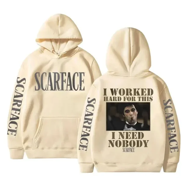 Trabajo duro para esto, no necesita bufanda, Sudadera con capucha para hombre, sudadera informal, Sudadera con capucha Vintage, sudaderas con capucha para hombre, ropa de calle masculina